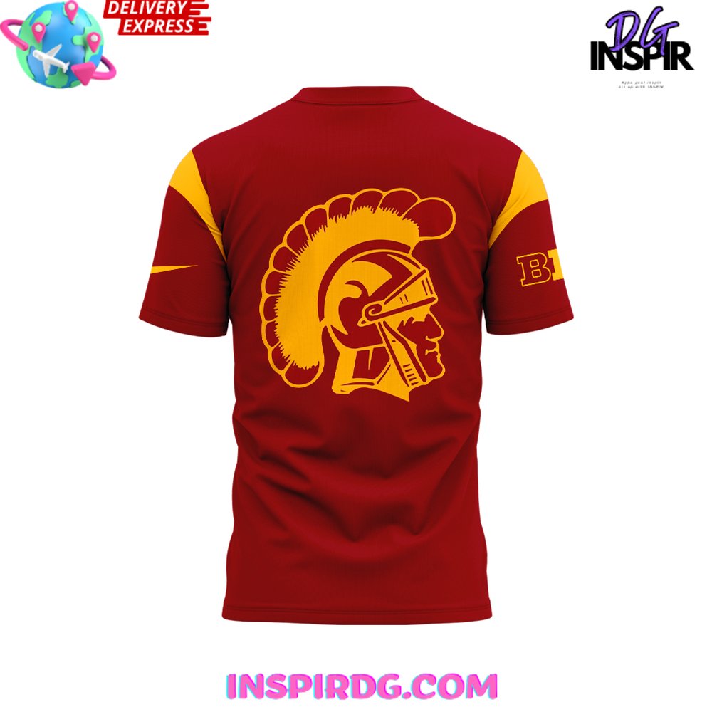 Usc Trojans Big Ten 2024 Red T-Shirt - Image 3