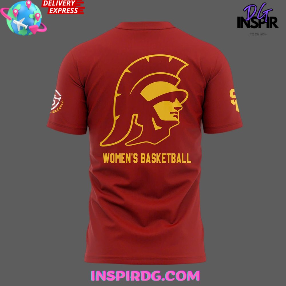 Usc Trojans Women’S Basketball 2025 Red T-Shirt - Image 3