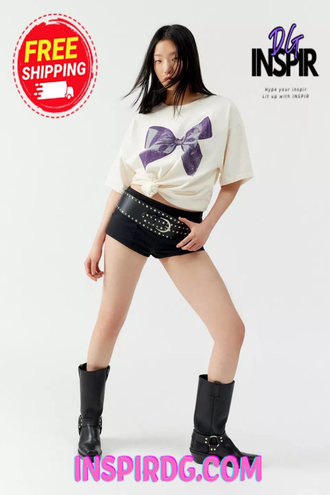 Urban Outfitters Distressed Bow T-Shirt Dress - Image 2