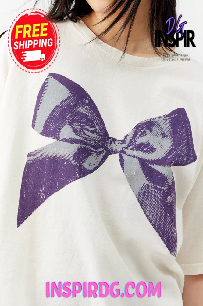 Urban Outfitters Distressed Bow T-Shirt Dress - Image 3