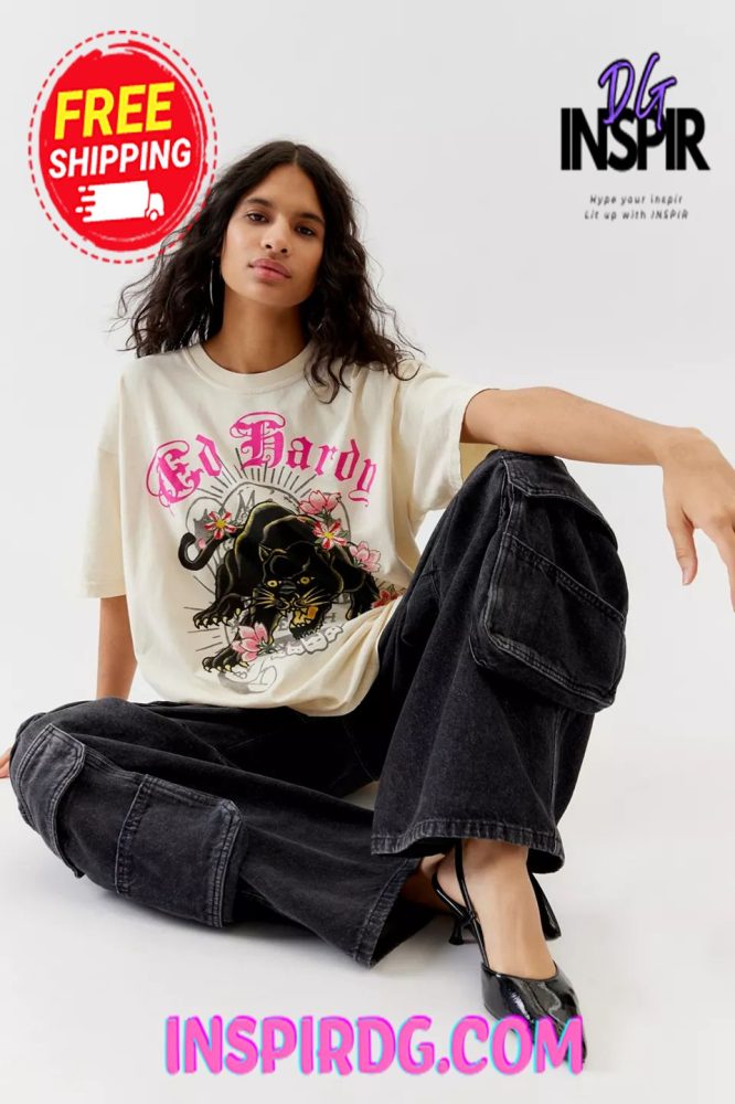 Urban Outfitters Ed Hardy Oversized Panther Tee