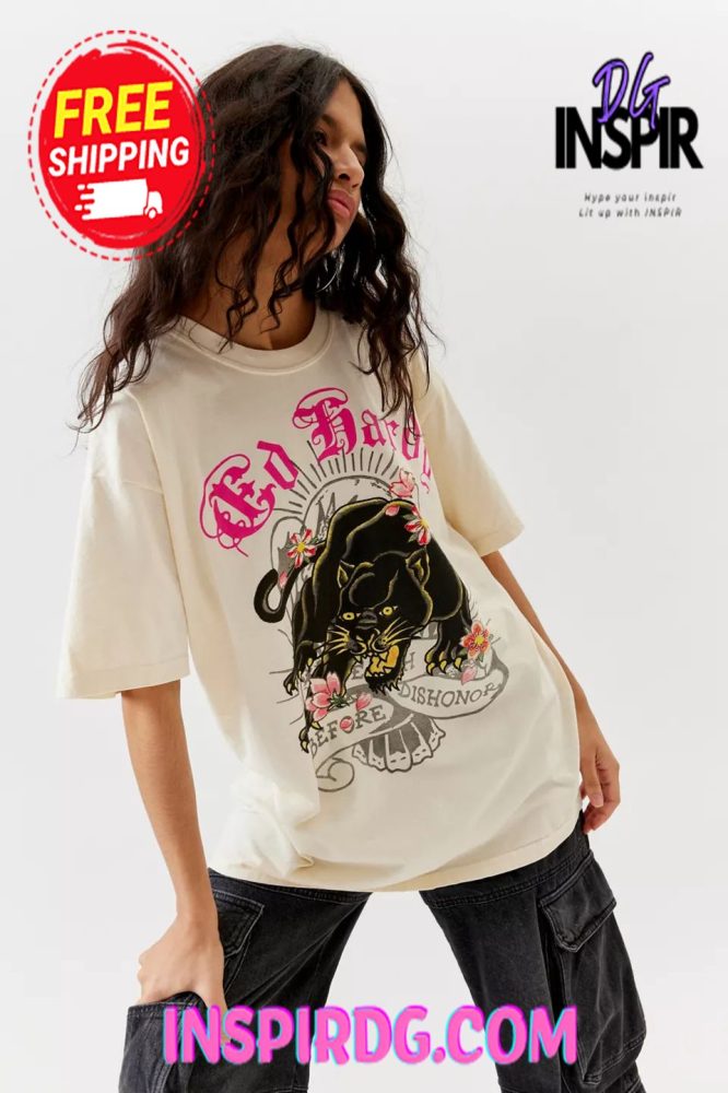 Urban Outfitters Ed Hardy Oversized Panther Tee - Image 3