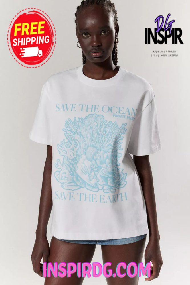 Urban Outfitters Private Policy Save The Ocean Graphic Tee