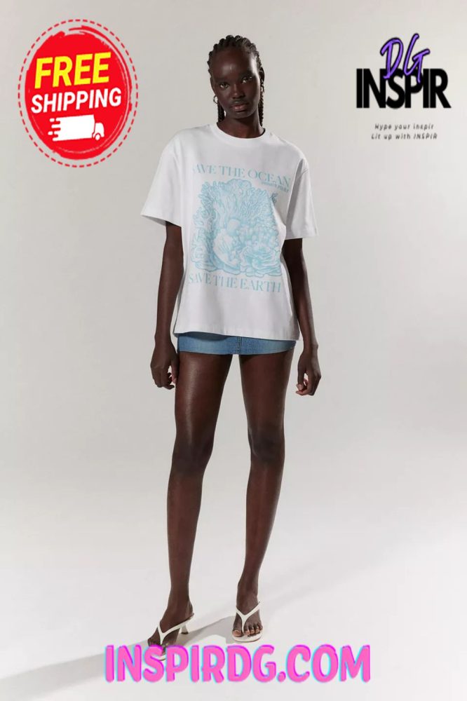 Urban Outfitters Private Policy Save The Ocean Graphic Tee - Image 2
