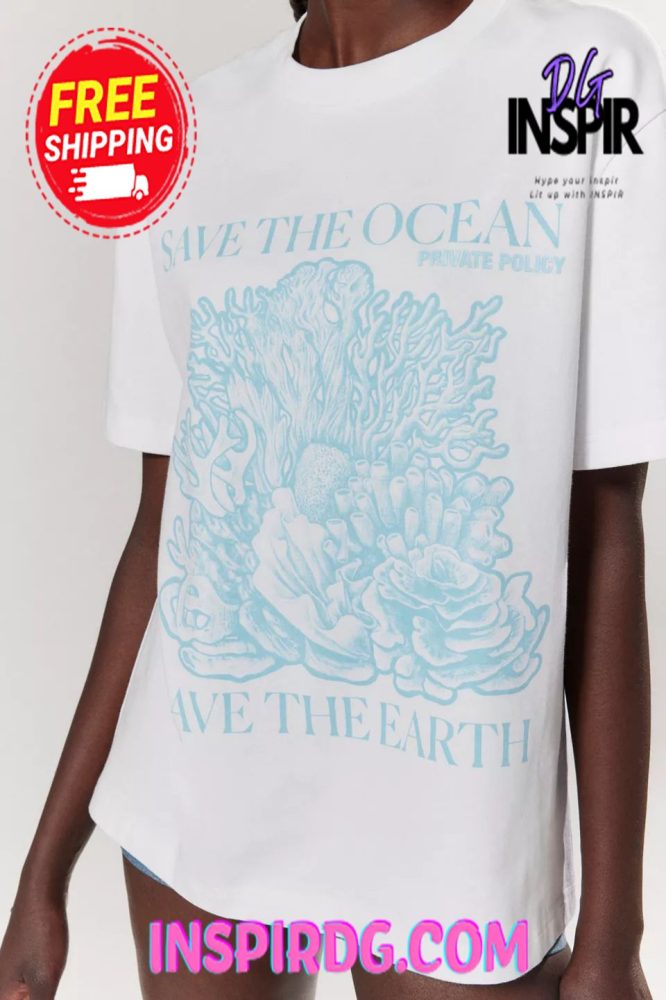 Urban Outfitters Private Policy Save The Ocean Graphic Tee - Image 3