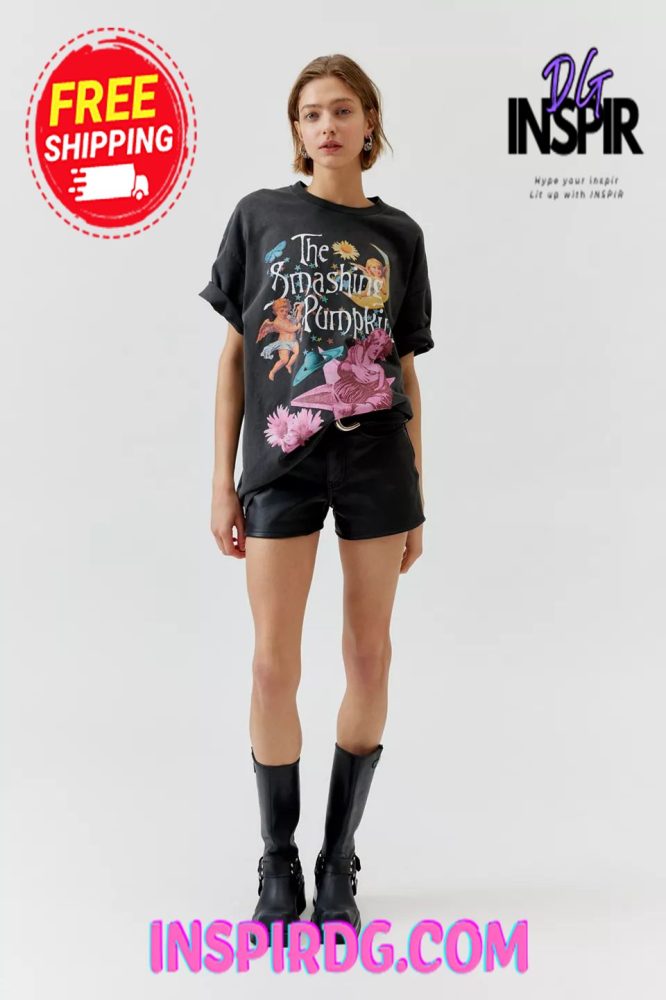 Urban Outfitters Smashing Pumpkins Collage Black T-Shirt Dress - Image 2