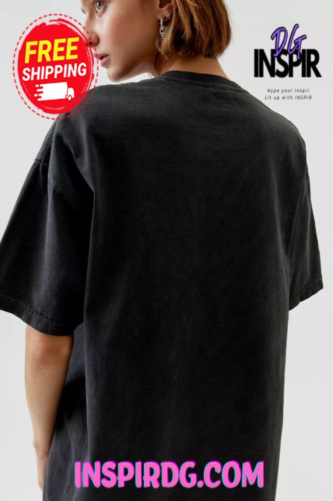 Urban Outfitters Smashing Pumpkins Collage Black T-Shirt Dress - Image 4