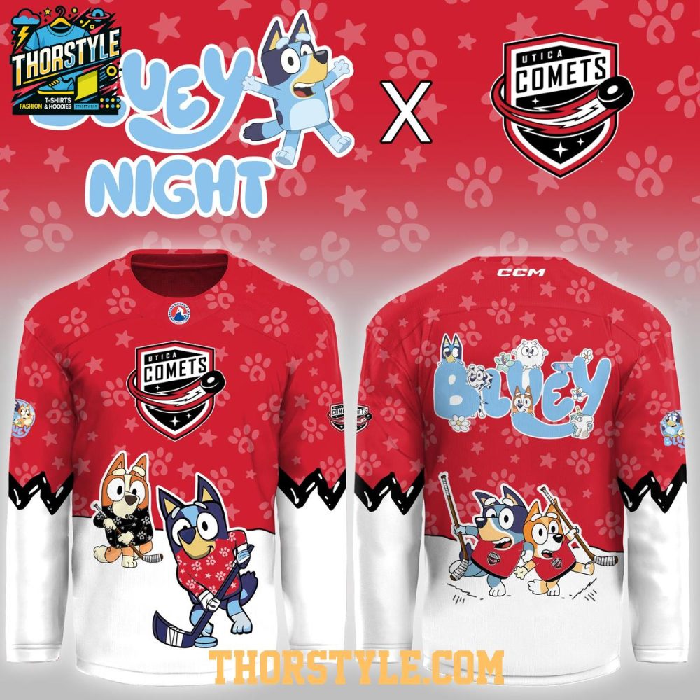 Utica Comets X Bluey Game Night 2026 Personalized Hockey Jersey - Image 2