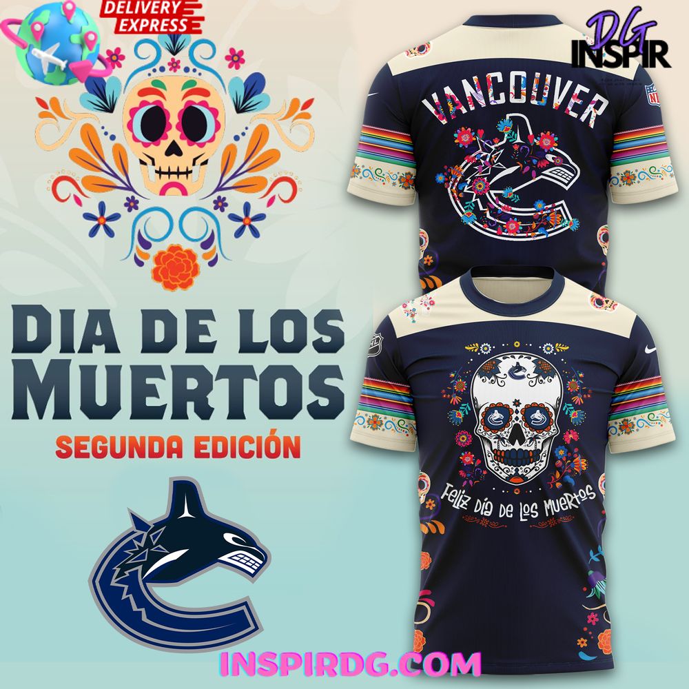 Vancouver Canucks Dia De Los Muertos 2024 T-Shirt