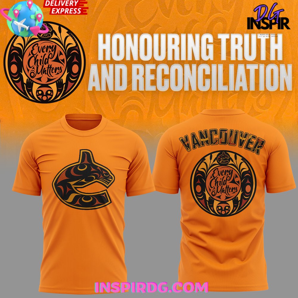 Vancouver Canucks Honouring Truth And Reconciliation Orange T-Shirt