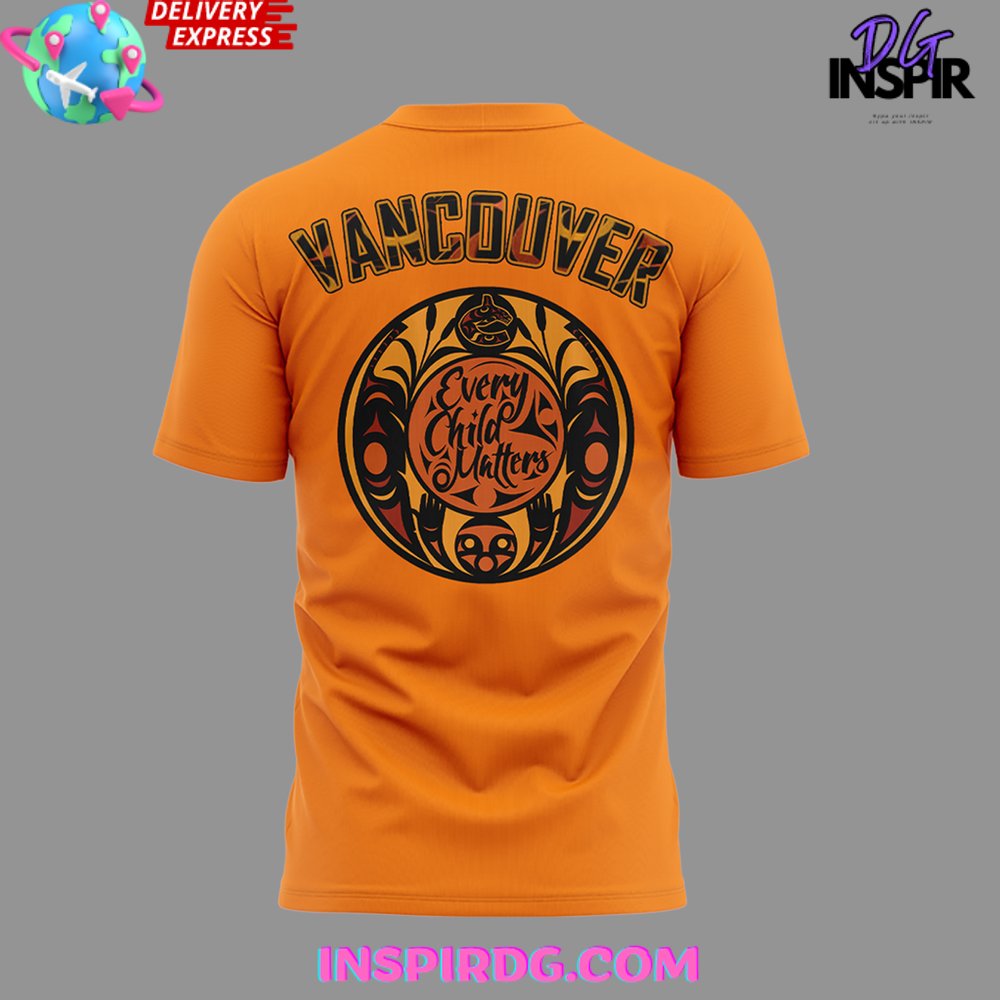 Vancouver Canucks Honouring Truth And Reconciliation Orange T-Shirt - Image 3