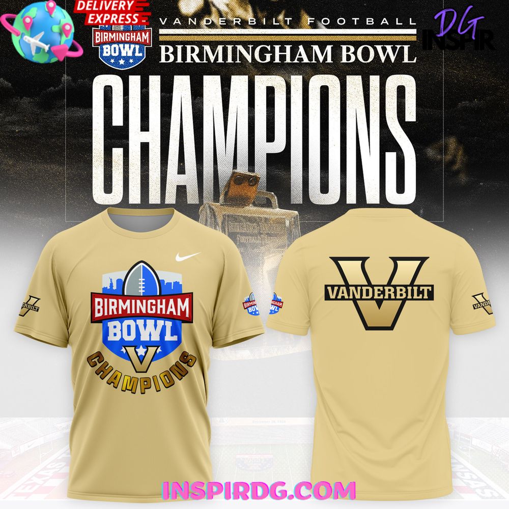 Vanderbilt Commodores Birmingham Bowl Champions Special T-Shirt