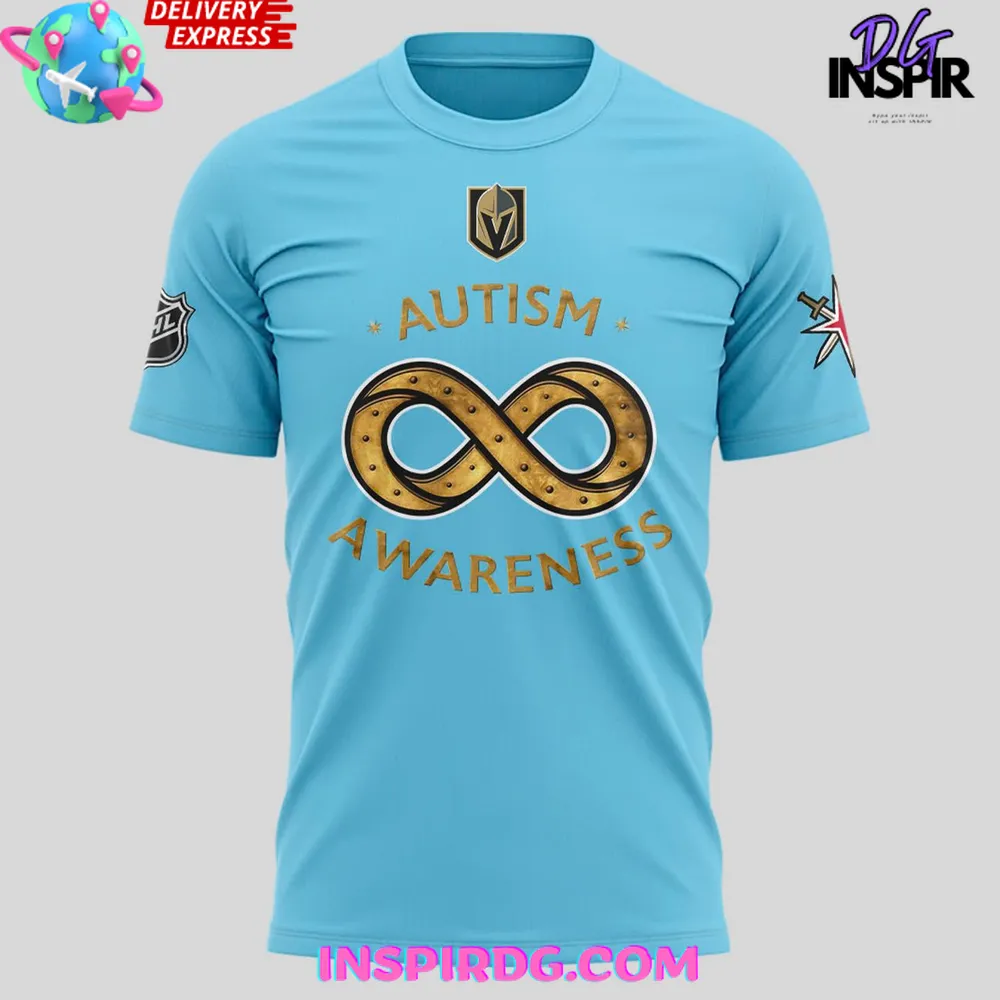 Vegas Golden Knights Autism Awareness 2025 T-Shirt - Image 2
