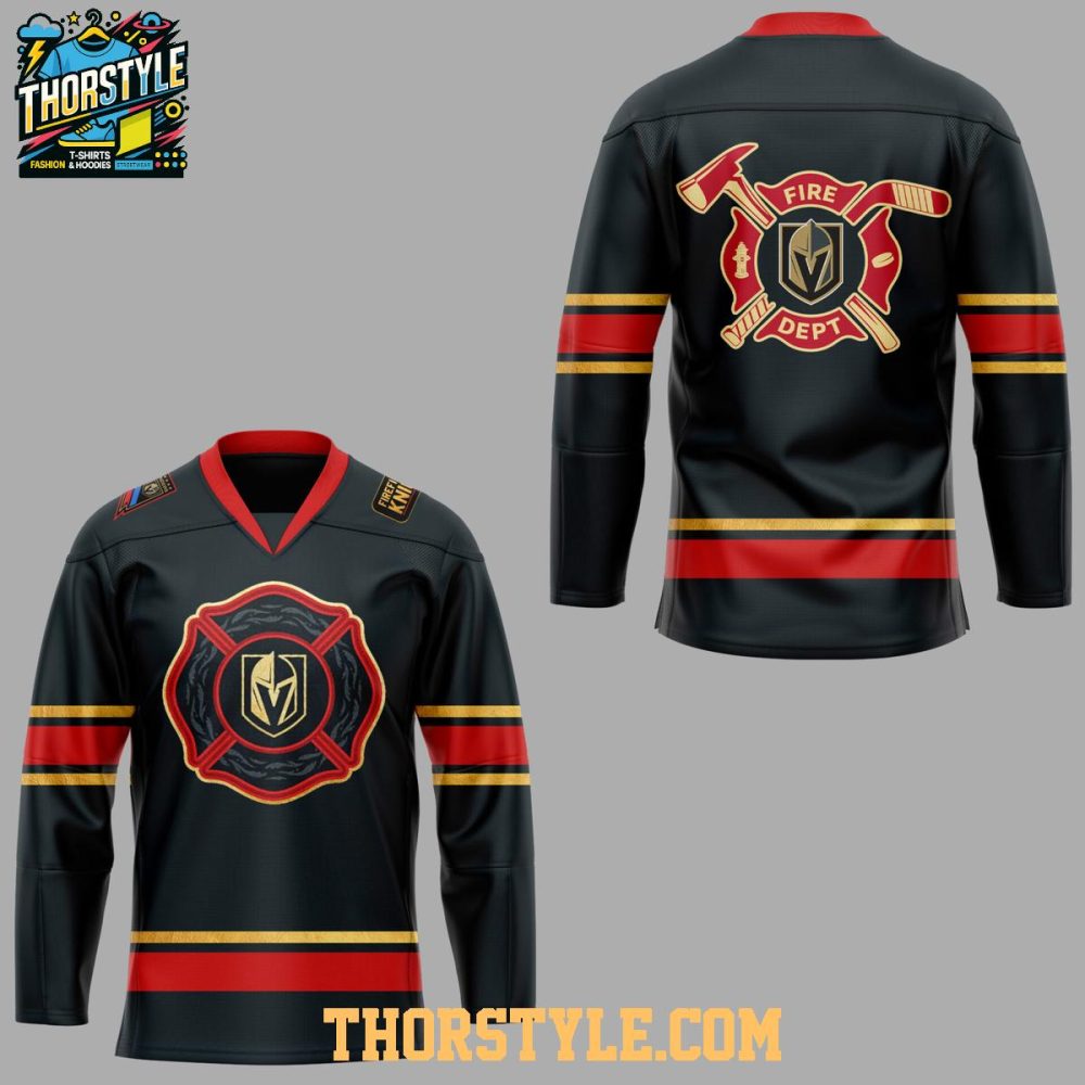 Vegas Golden Knights Firefighter Appreciation 2025 Personalized Hockey Jersey - Image 2