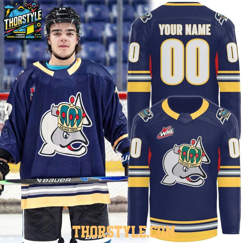 Victoria Salmon Kings 2026 Echl Throwback Night Personalized Hockey Jersey