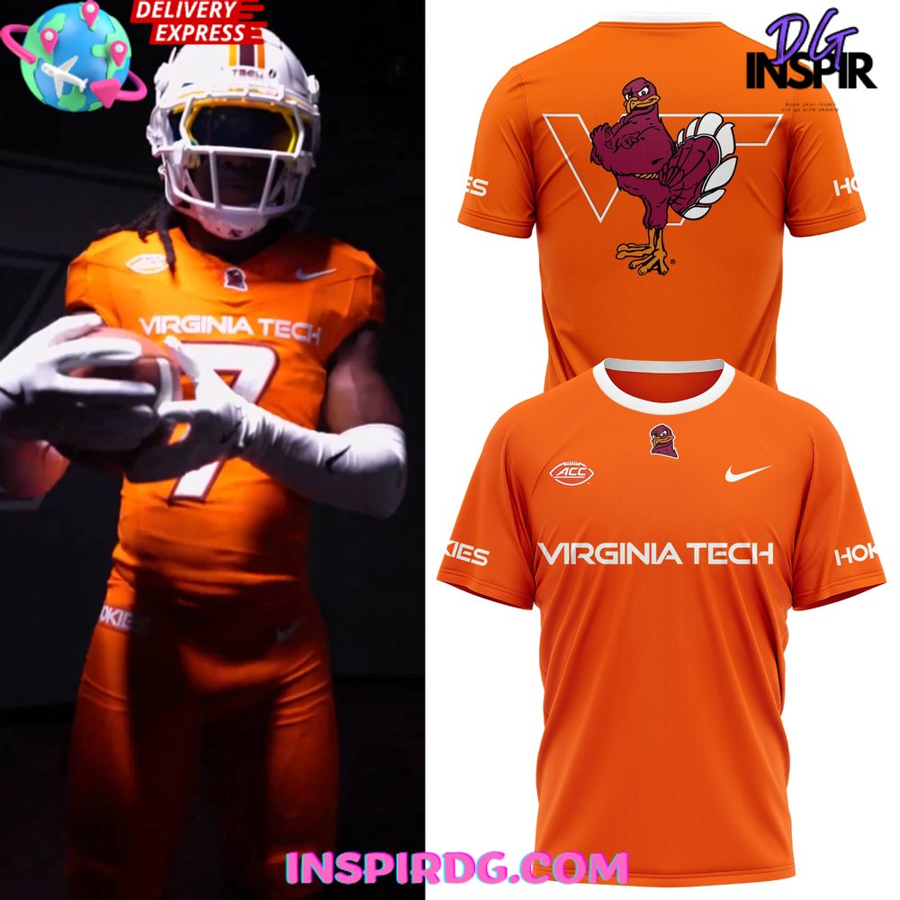 Virginia Tech Hokies Football 2024 Orange T-Shirt