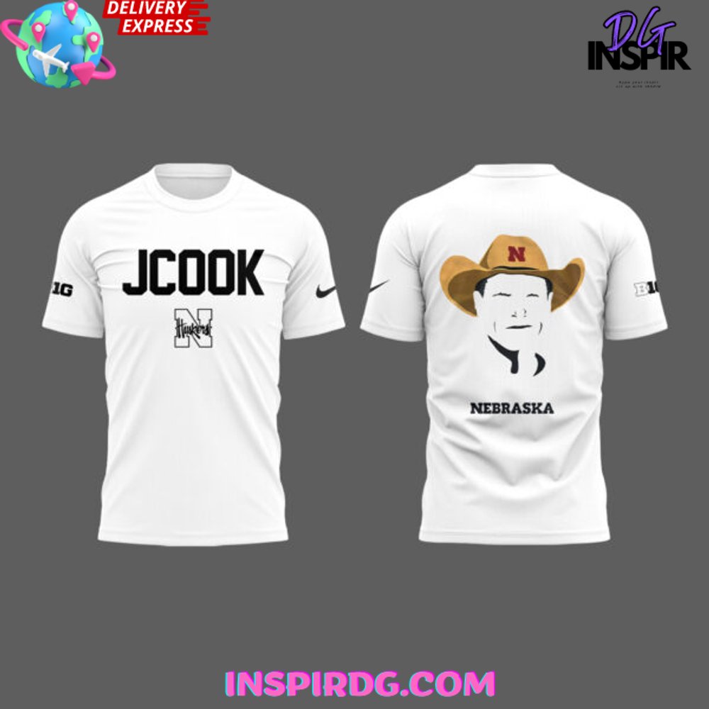 Coach John Cook Nebraska Volleyball 2025 White T-Shirt - Image 2