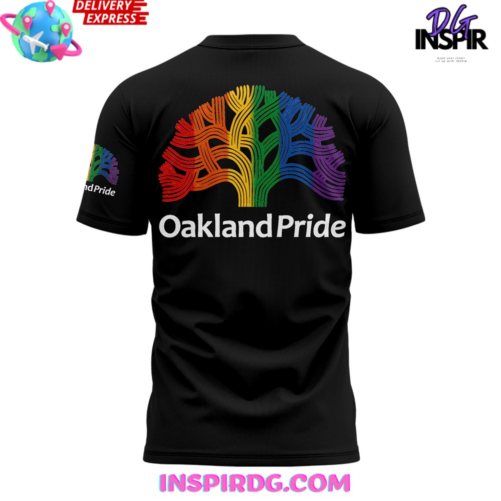 Wnba Golden State Valkyries Oakland Pride Black T-Shirt - Image 3