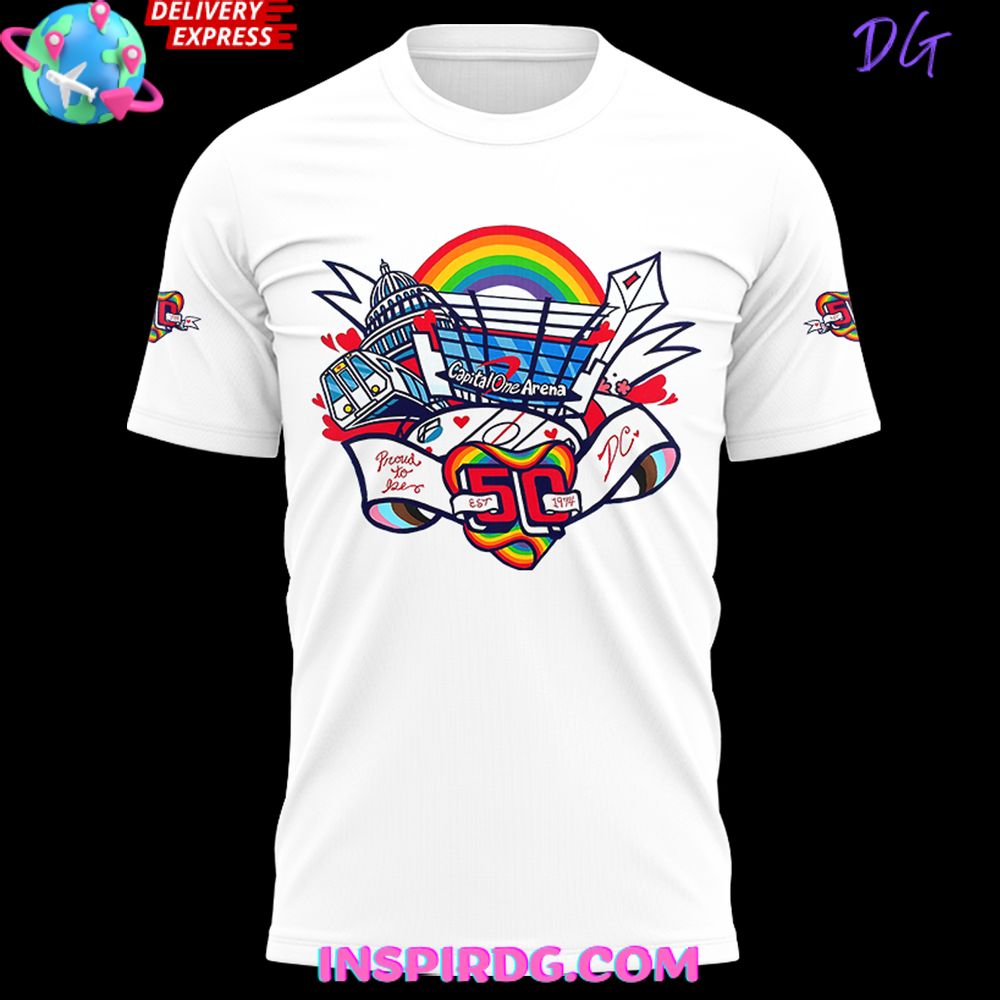 Washington Capitals Pride Night 2025 White T-Shirt - Image 2