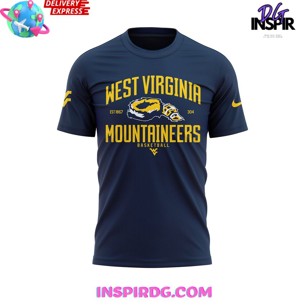 West Virginia Mountaineers Basketball Spirit 2024 T-Shirt - Image 2