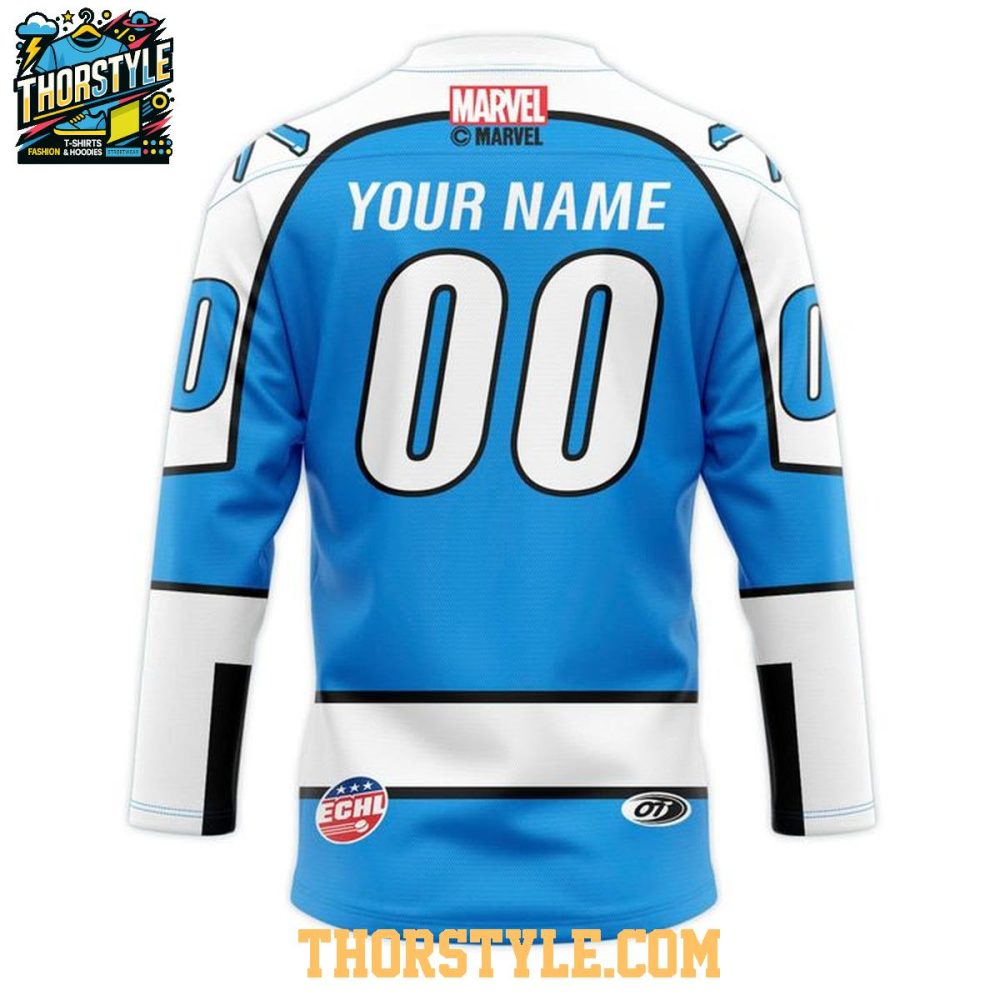 Wheeling Nailers Fantastic 4 Marvel 2026 Night Personalized Hockey Jersey - Image 3