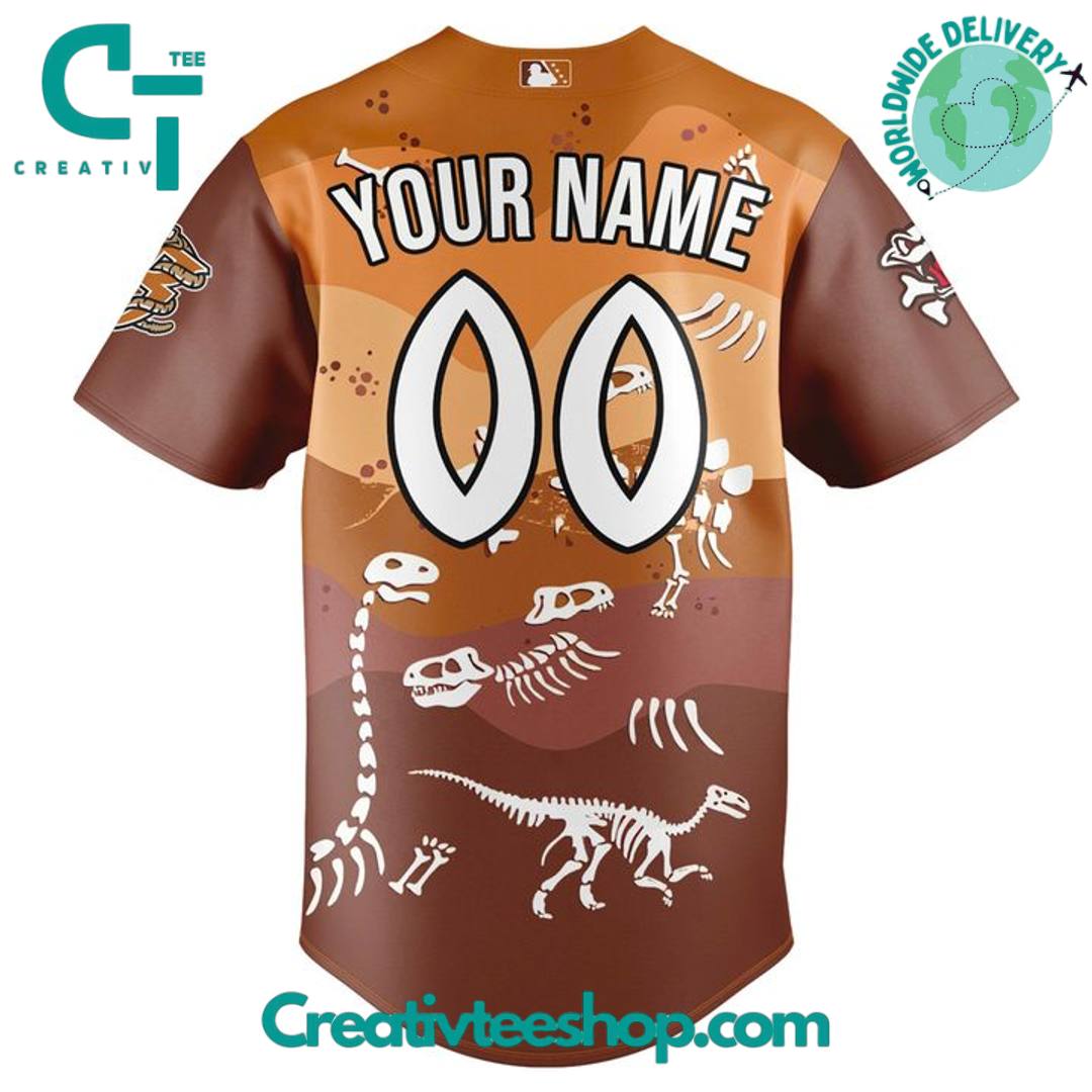 Wisconsin Timber Rattlers X Dino Night Personalized Baseball Jersey - Image 3