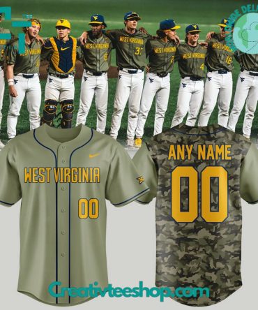 West Virginia Mountaineers 2025 Camo Design Special Baseball Jersey
