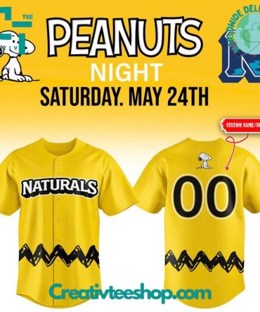 Northwest Arkansas Naturals Peanuts Night Personalized Baseball Jersey