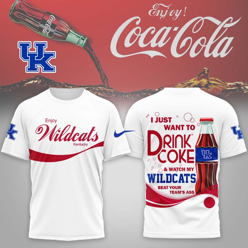 Kentucky Wildcats , Premium Ncaa Enjoy Coca Cola 3D Shirt