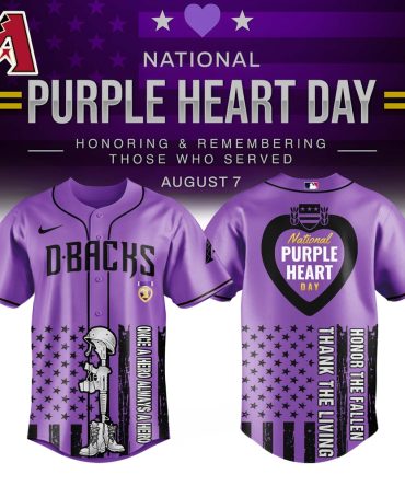 Arizona Diamondbacks Mlb X Usa Purple Heart Day Baseball Jersey