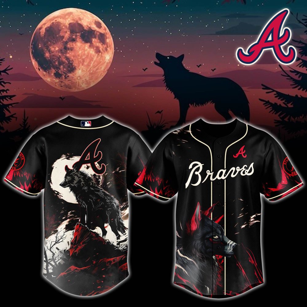 Atlanta Braves Mlb X Wolf Baseball Jersey