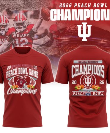 Indiana Hoosiers,Indiana Football University 2026 Peach Bowl Champions Tshirt Limited Edition
