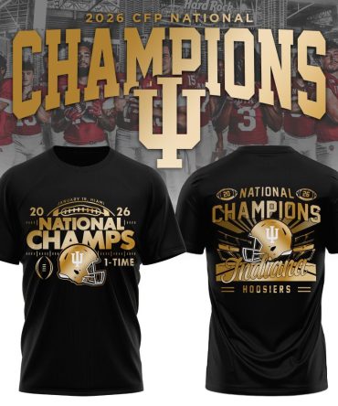 Indiana Hoosiers,Indiana Football University 2025/26 National Champions Tshirt Limited Edition 3