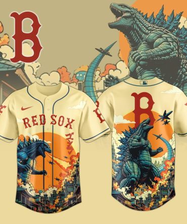 Boston Red Sox Mlb X Godzilla Attack Baseball Jersey