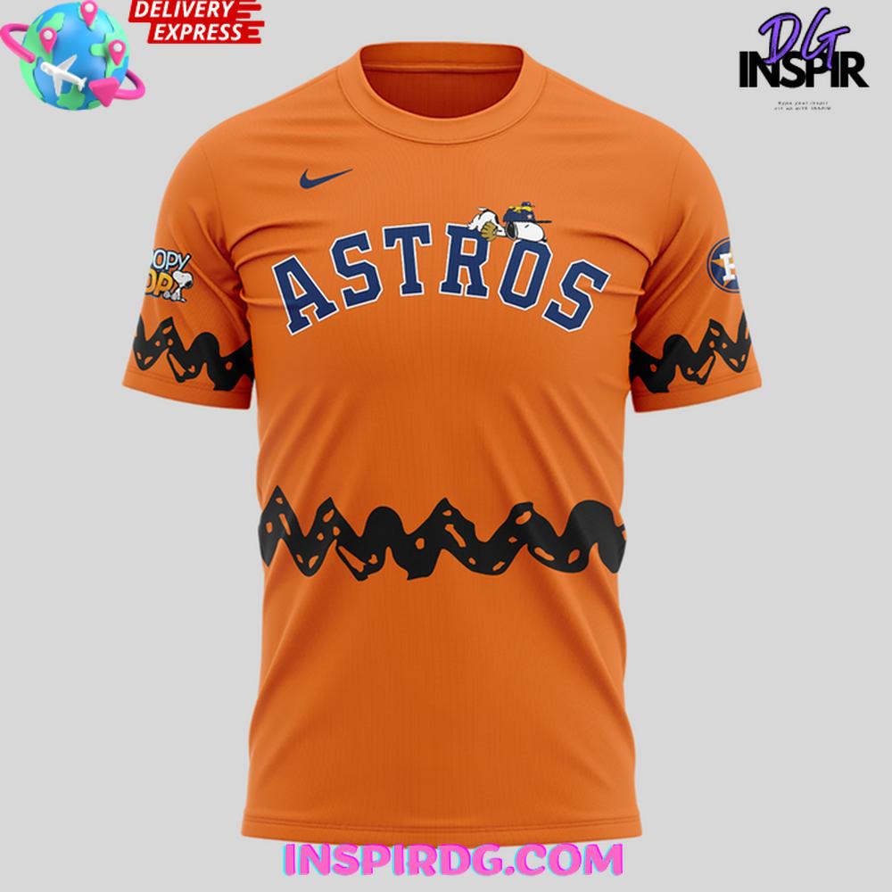 Houston Astros X 75Th Anniversary Of Peanuts Collection Shirt - Image 5