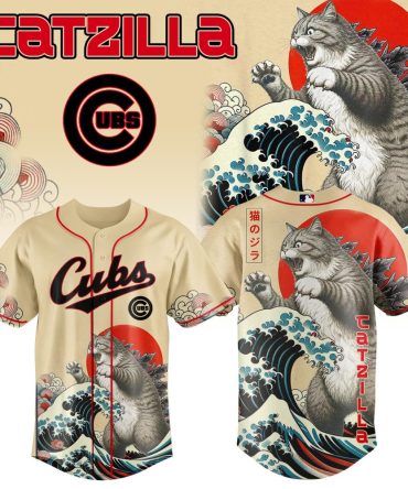 Chicago Cubs Mlb X Catzilla Style Japans Baseball Jersey