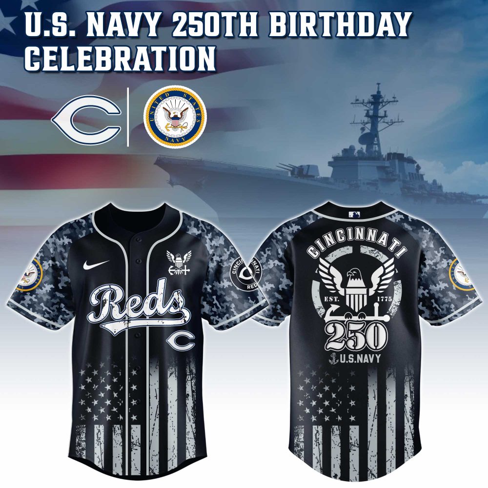 Cincinnati Reds Mlb X 250 U.S. Navy Baseball Jersey