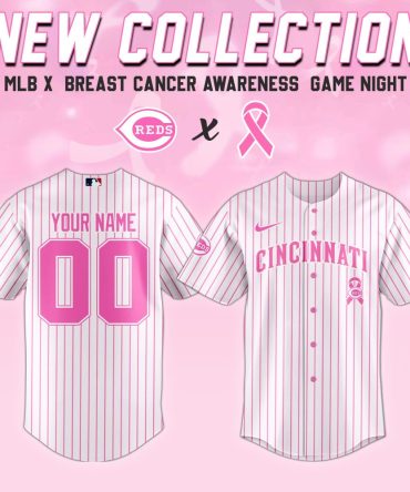 Cincinnati Reds Mlb X Breast Cancer Awareness Month United In Pink Baseball Jersey
