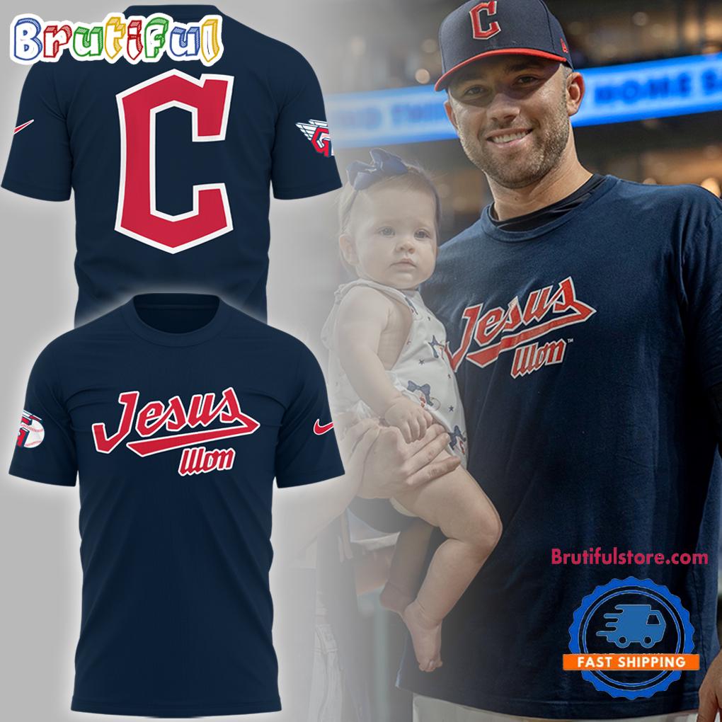 Cleveland Guardian Mlb 2024 Jesus Won Navy T Shirt