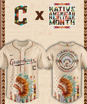 Cleveland Guardians Native American Heritage Month Baseball Jersey