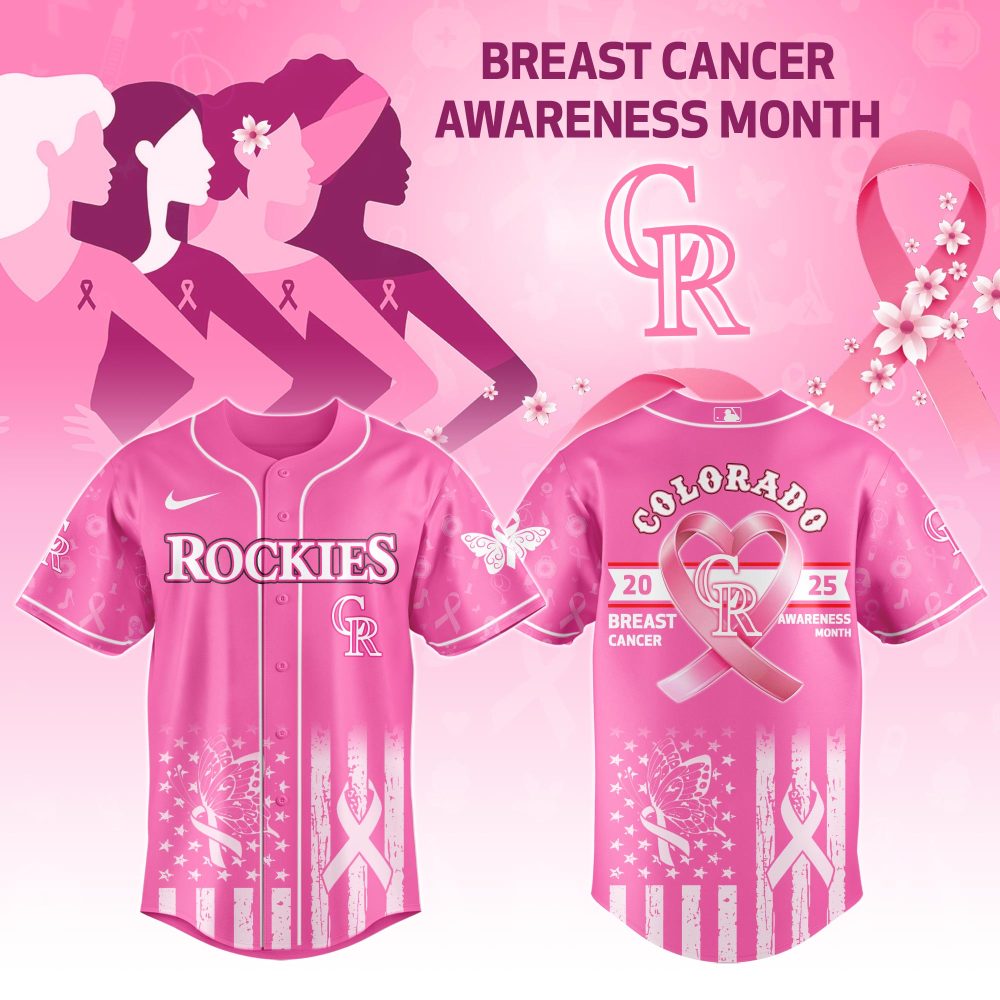 Colorado Rockies Mlb X Breast Cancer Awareness Month Baseball Jersey