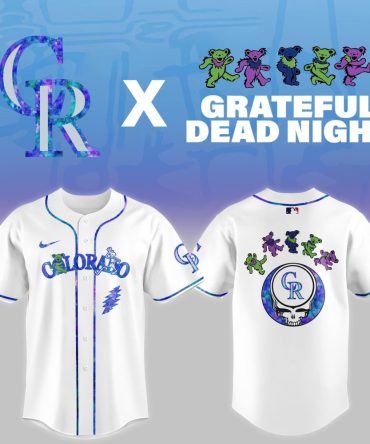 Colorado Rockies Mlb X Grateful Dead Theme Night Game Baseball Jersey