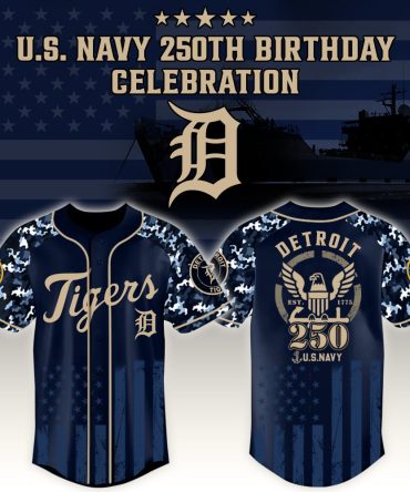 Detroit Tigers X Mlb Honoring 250 Years Of The U.S. Navy – Mlb Custom Baseball Jersey