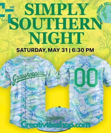 Greensboro Grasshoppers Simply Southern Night Special New 2025 Baseball Jersey