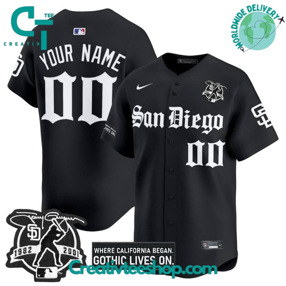 San Diego Padres 'Gothic Edition' Baseball Jersey
