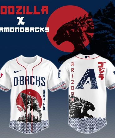 Godzilla X Arizona Diamondbacks Mlb Custom Baseball Jersey