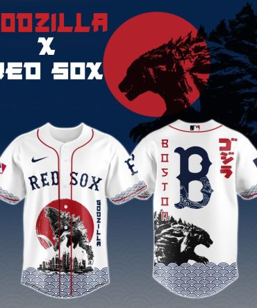 Godzilla X Boston Red Sox Custom Baseball Jersey