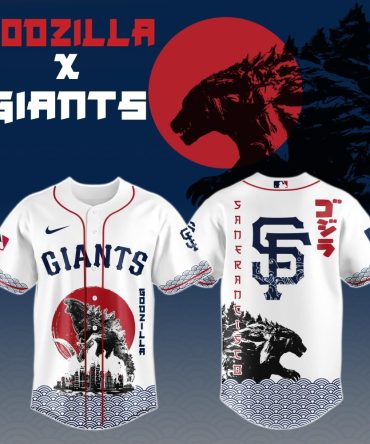 Godzilla X San Francisco Giants Custom Baseball Jersey