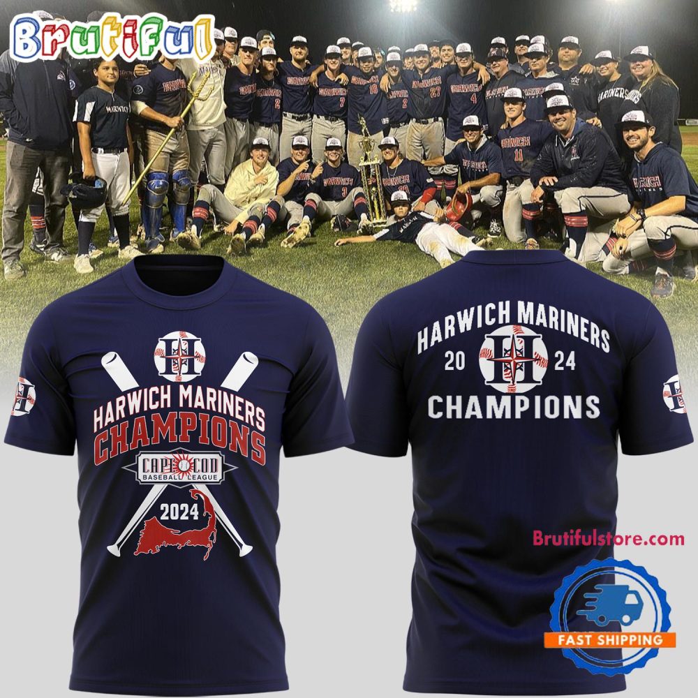 Harwich Mariners 2024 Ccbl Baseball Champions T Shirt