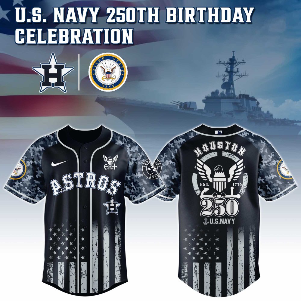 Houston Astros Mlb X 250 U.S. Navy Custom Baseball Jersey